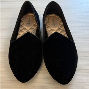 Birdies Black Velvet Loafers